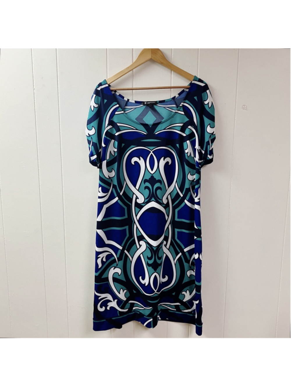 Artsy INC International Concepts Geometric Shift Dress Plus Sz 2X Abstract